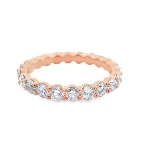 9ct Rose Gold Round Lab Grown Diamond Full Eternity Band TDW= 1.9ct R-00391