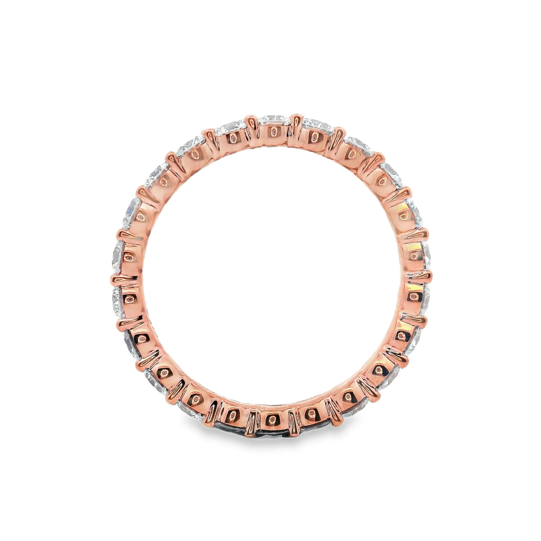 9ct Rose Gold Round Lab Grown Diamond Full Eternity Band TDW= 1.9ct R-00391