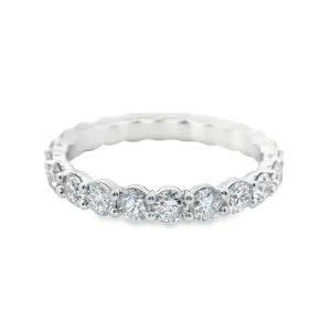 9ct White Gold Round Lab Grown Diamond Full Eternity Band TDW= 1.9ct R-00391