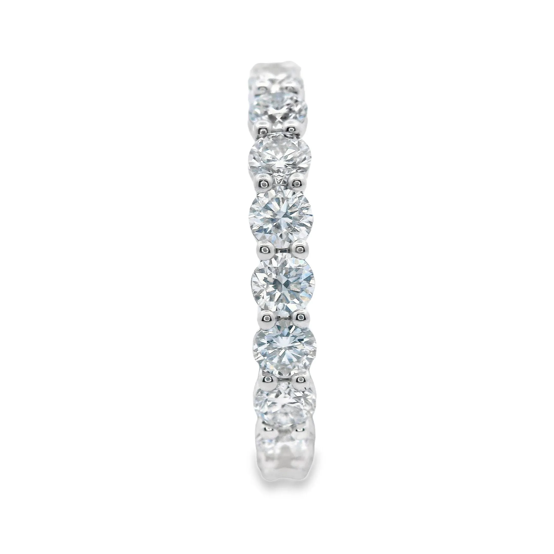 9ct White Gold Round Lab Grown Diamond Full Eternity Band TDW= 1.9ct R-00391