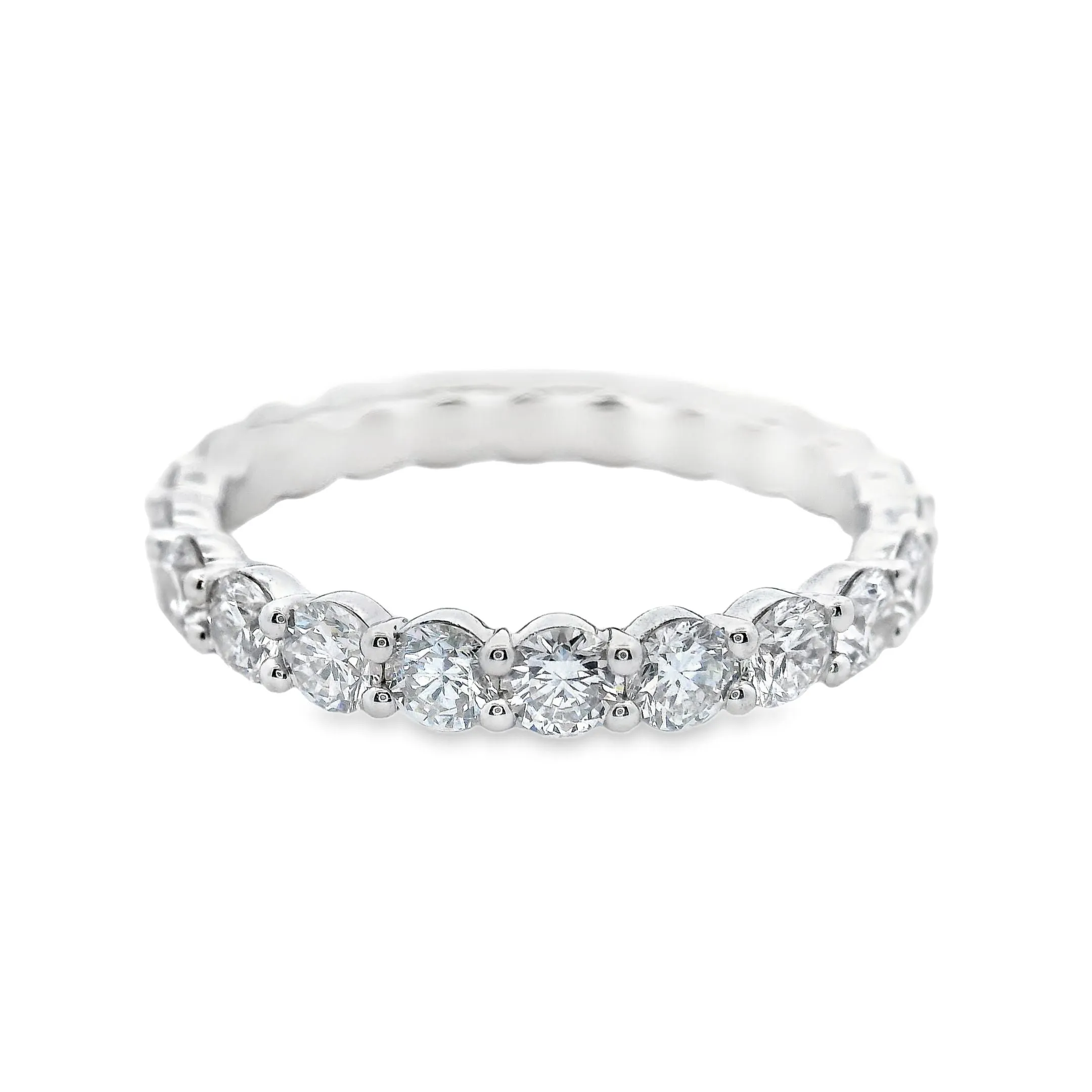 9ct White Gold Round Lab Grown Diamond Full Eternity Band TDW= 1.9ct R-00391