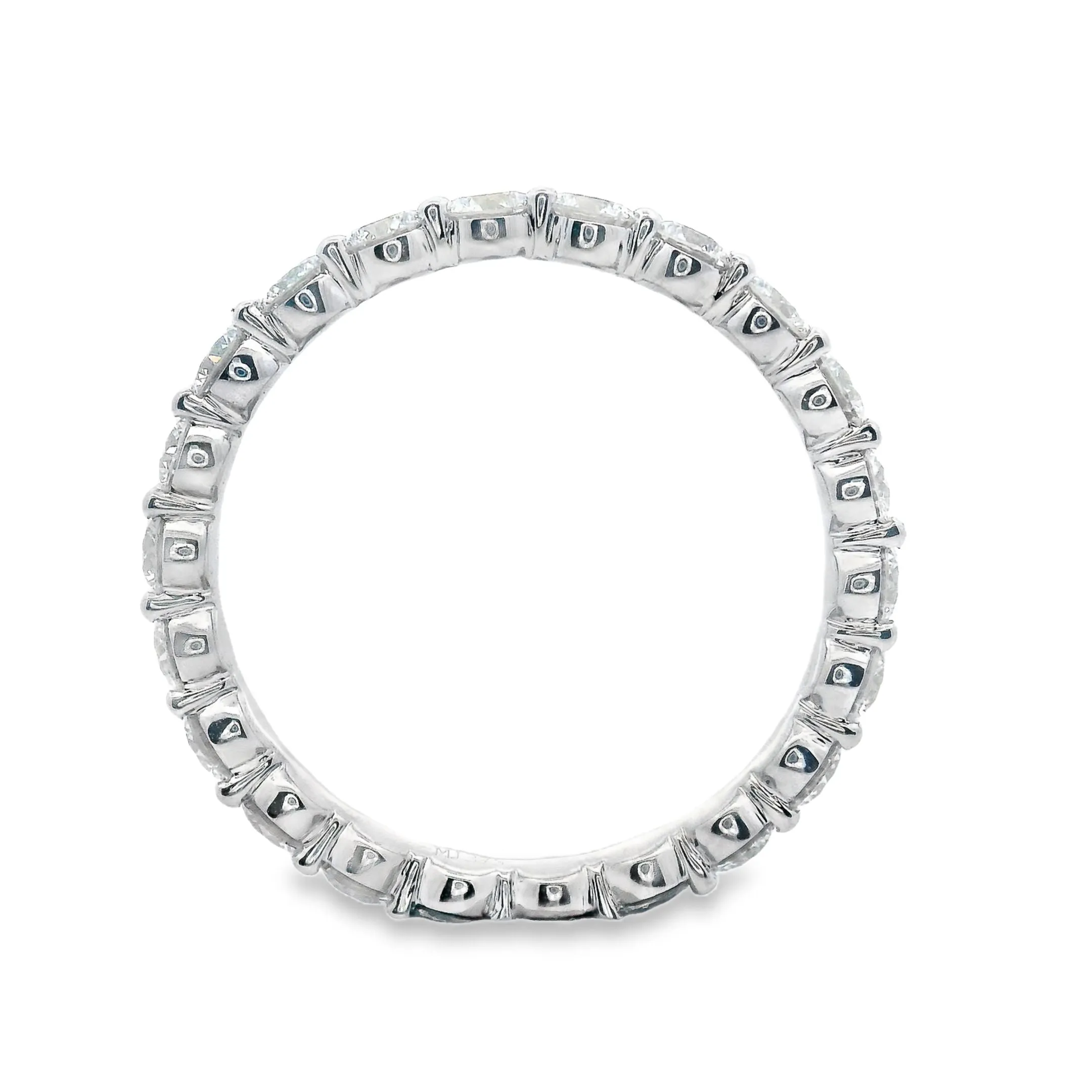 9ct White Gold Round Lab Grown Diamond Full Eternity Band TDW= 1.9ct R-00391