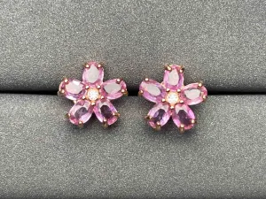 A2051 Pink Sapphire Earrings