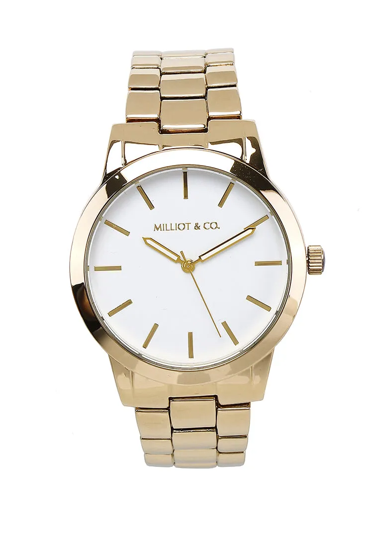 Aaron Gold Metal Watch (Gold)