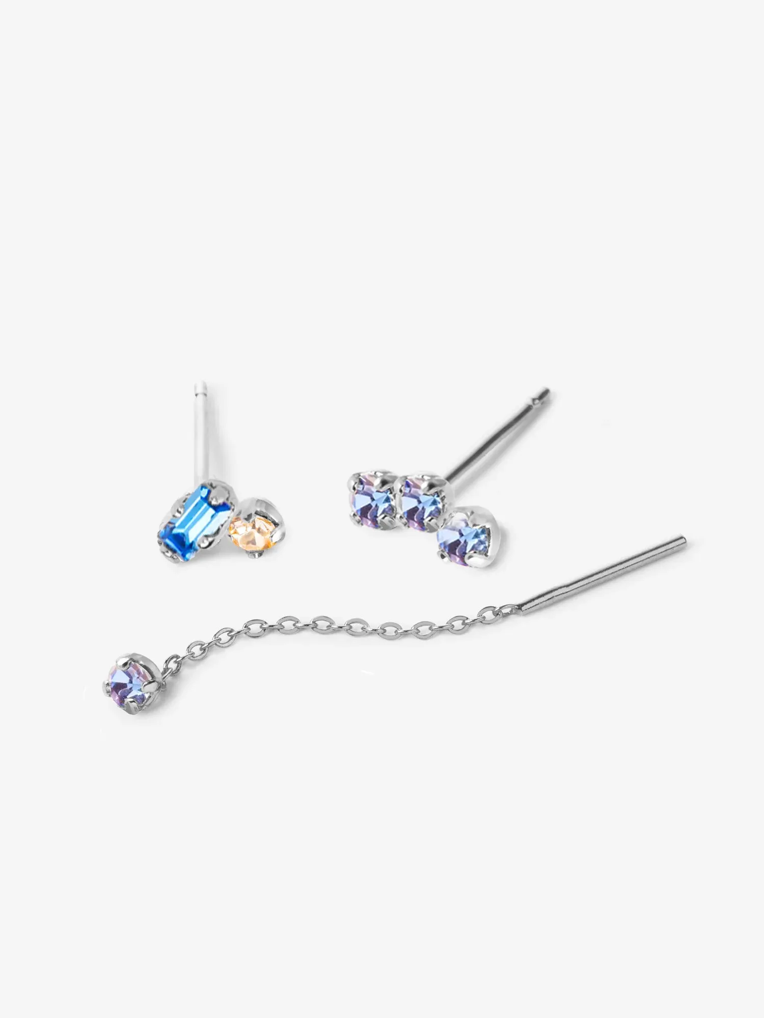 Adam, Gaston & Marius Earring Set Blue