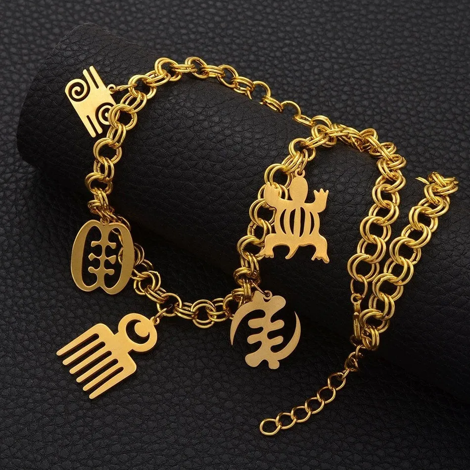 Adinkra Gye Nyame  Necklace, African Symbol Necklaces for Women Gold Adinkra Gye Nyame ,african necklace, ethnic necklace ,adinkra choker