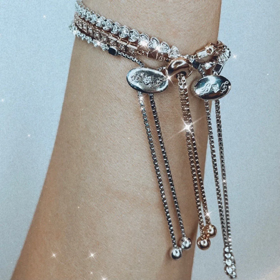 Adjustable Bezel Set Natural Diamond Bracelet