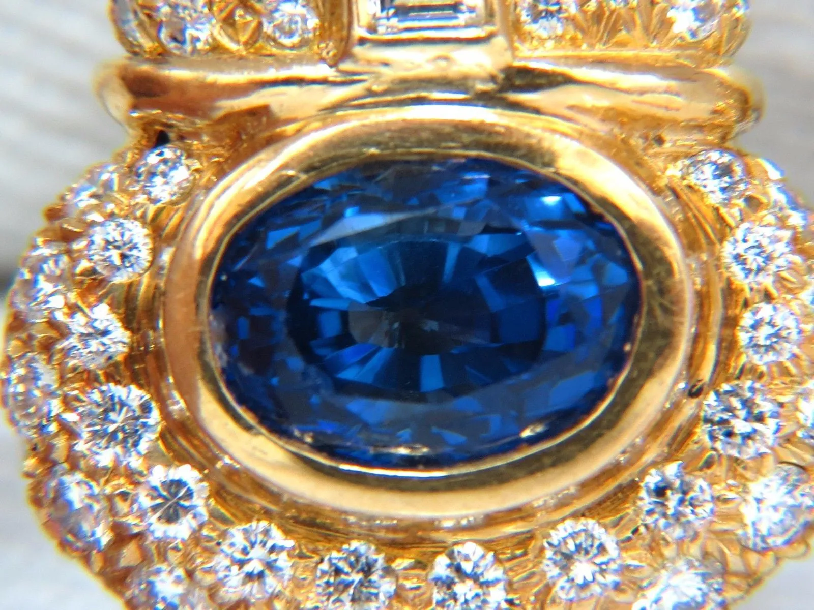 AGL Certified 10.75ct natural pink & blue sapphire diamond earrings 18kt