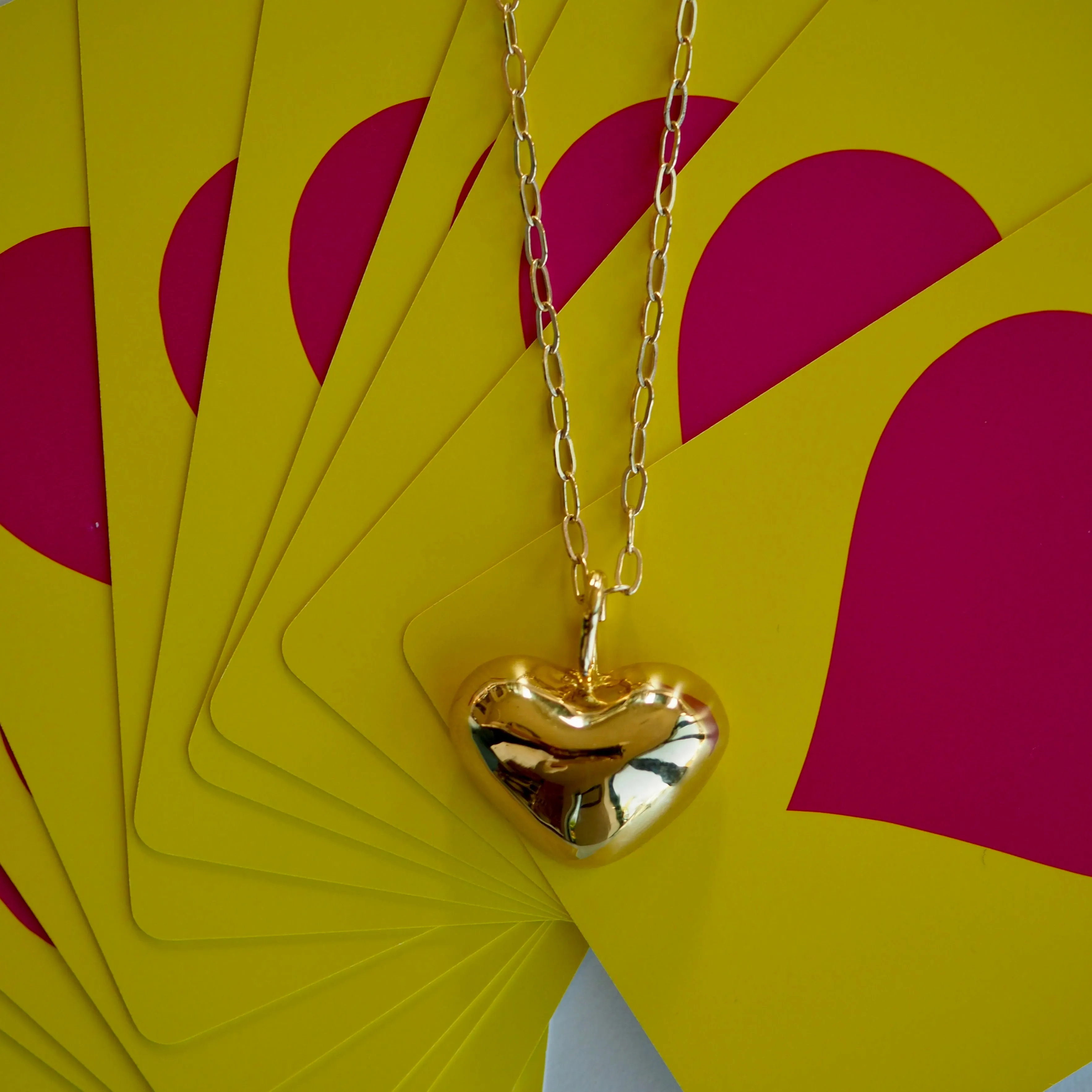 ALEX PUFFED HEART NECKLACE