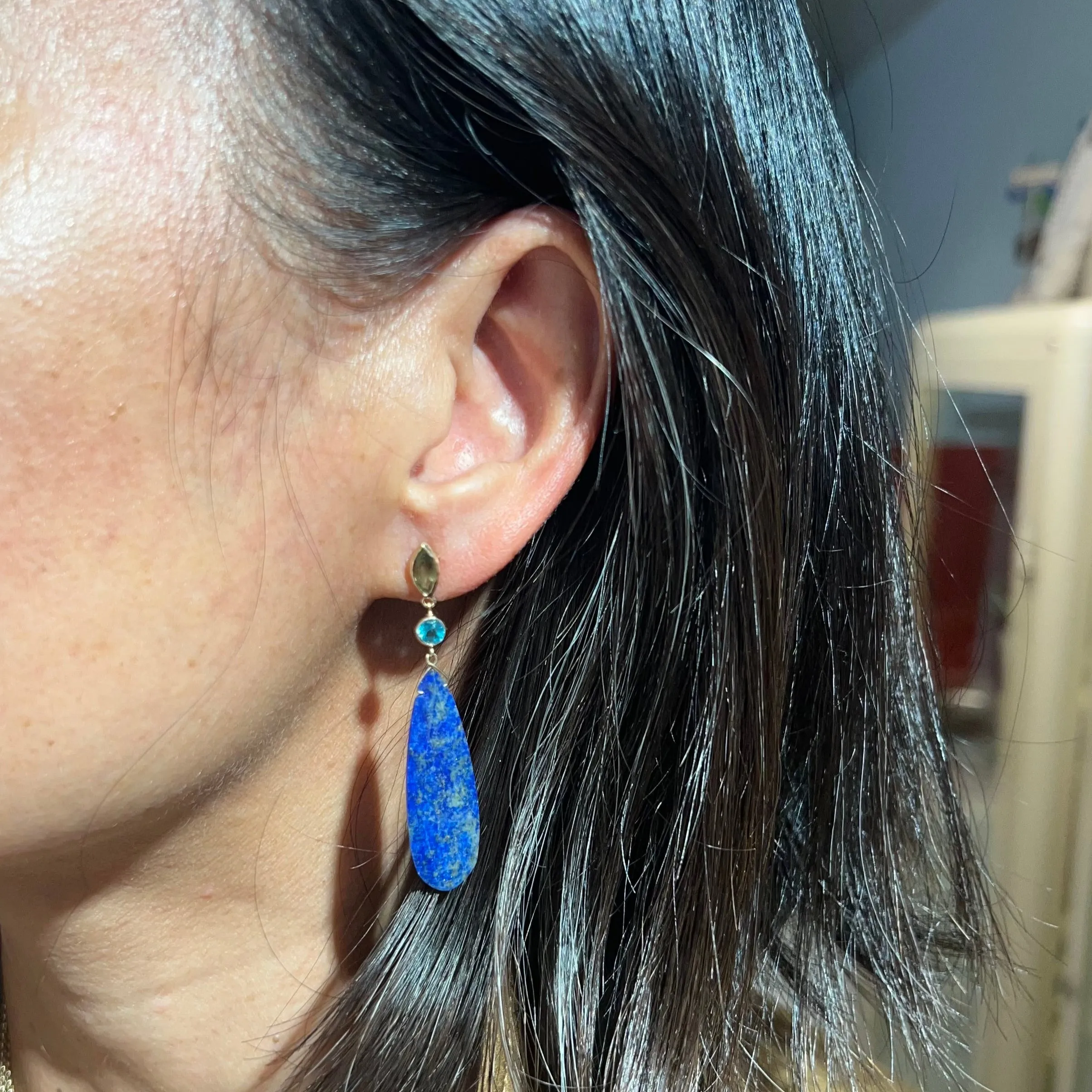 Alexandra Lapis Earrings