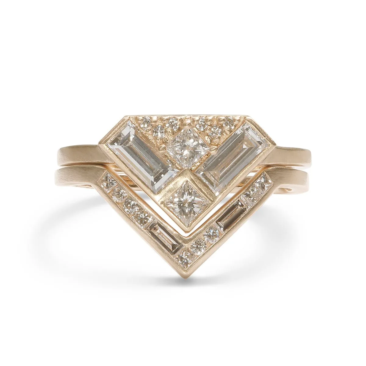 Altus 14k Gold Chevron Stacking Ring