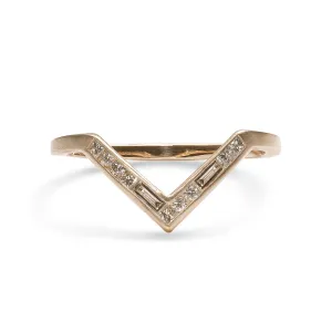 Altus 14k Gold Chevron Stacking Ring