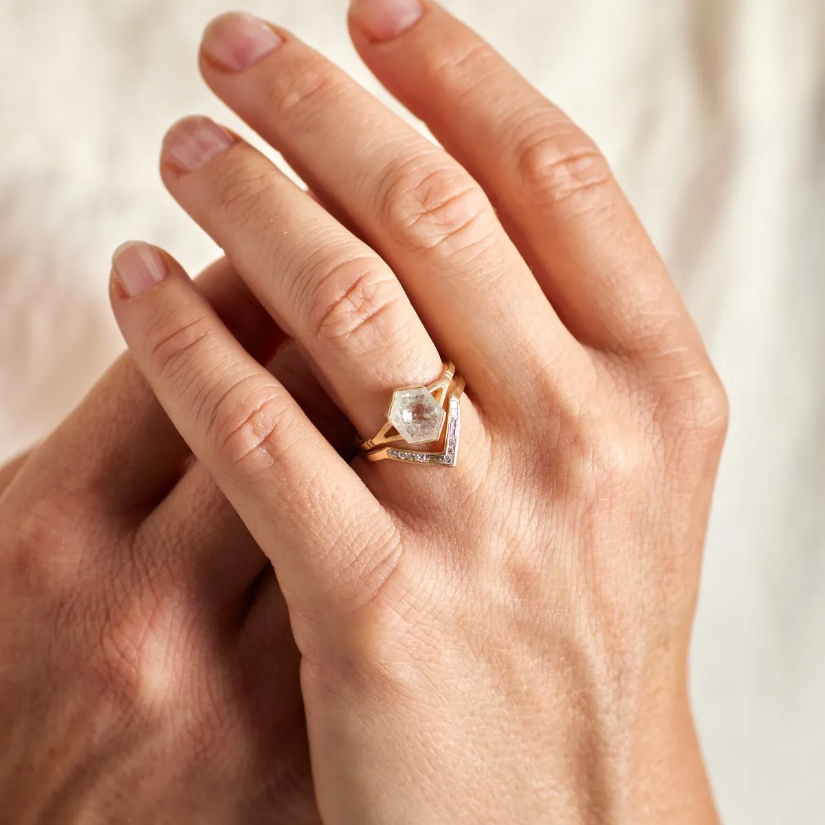 Altus 14k Gold Chevron Stacking Ring
