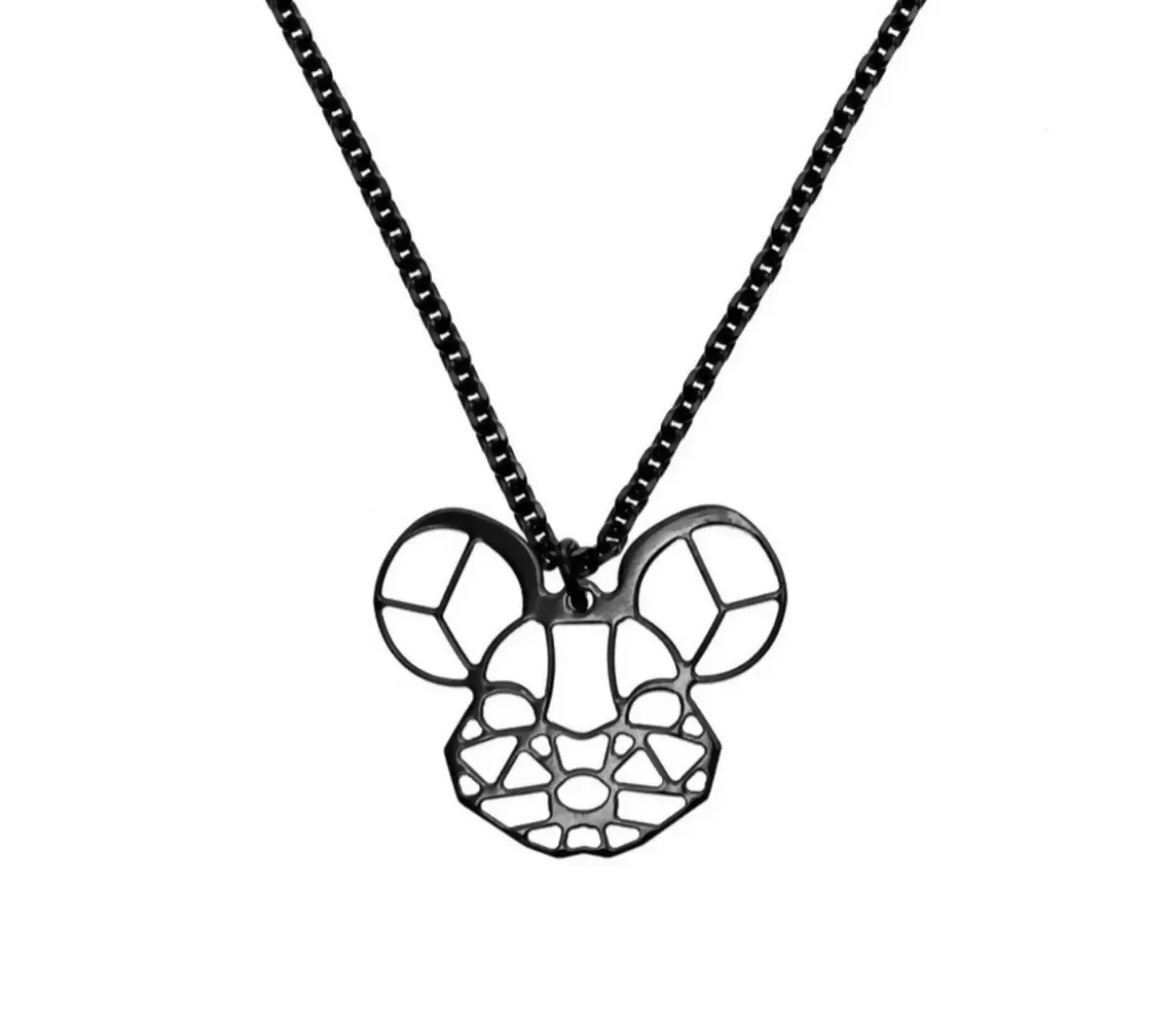 Animal Geometric Necklaces / Bulldog, Bunny, Mouse, Unicorn / Filigree Collection