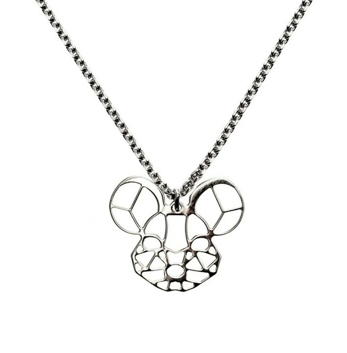 Animal Geometric Necklaces / Bulldog, Bunny, Mouse, Unicorn / Filigree Collection
