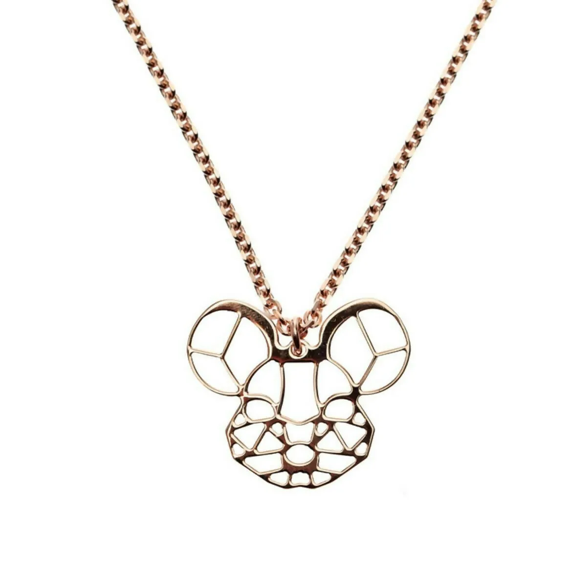 Animal Geometric Necklaces / Bulldog, Bunny, Mouse, Unicorn / Filigree Collection