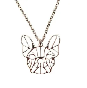 Animal Geometric Necklaces / Bulldog, Bunny, Mouse, Unicorn / Filigree Collection