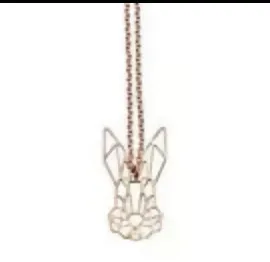 Animal Geometric Necklaces / Bulldog, Bunny, Mouse, Unicorn / Filigree Collection