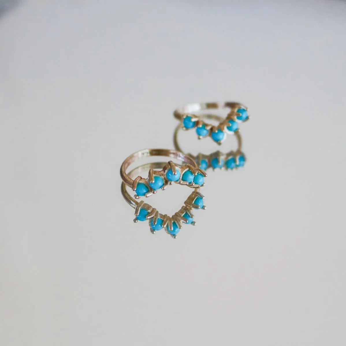 'Arabella' Curved Turquoise Ring // Made to Order