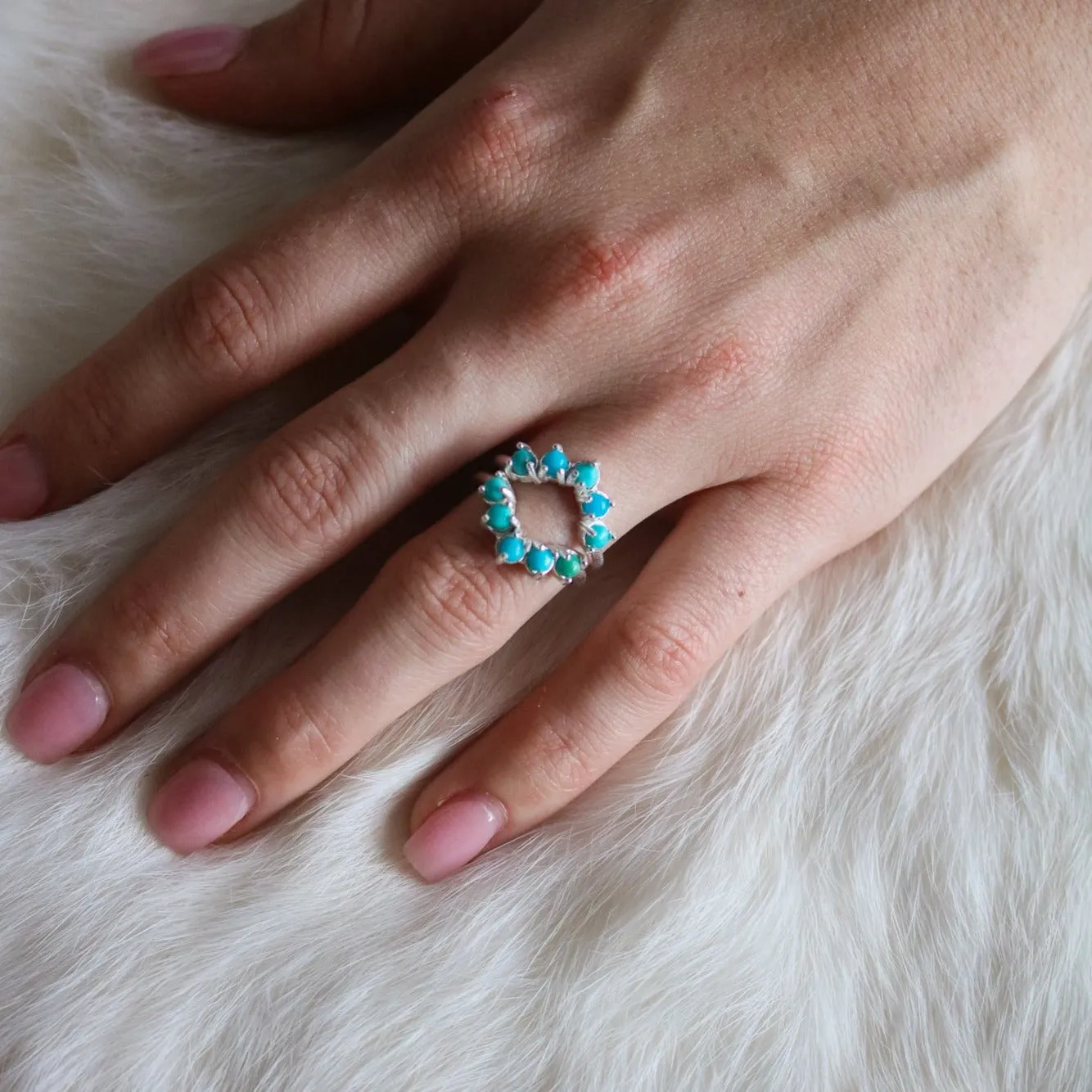 'Arabella' Curved Turquoise Ring // Made to Order
