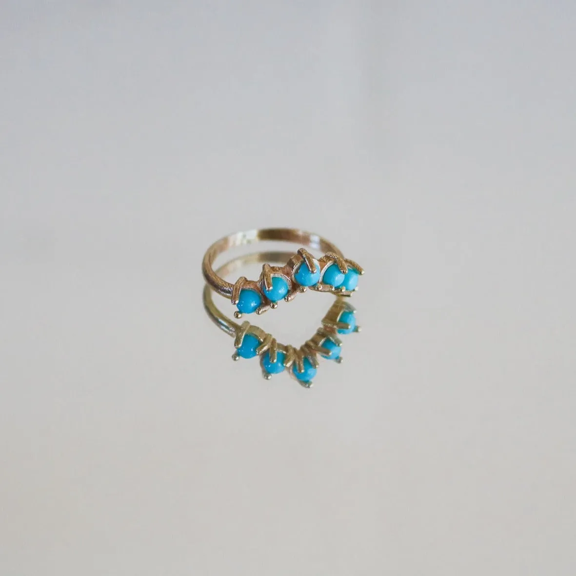 'Arabella' Curved Turquoise Ring // Made to Order