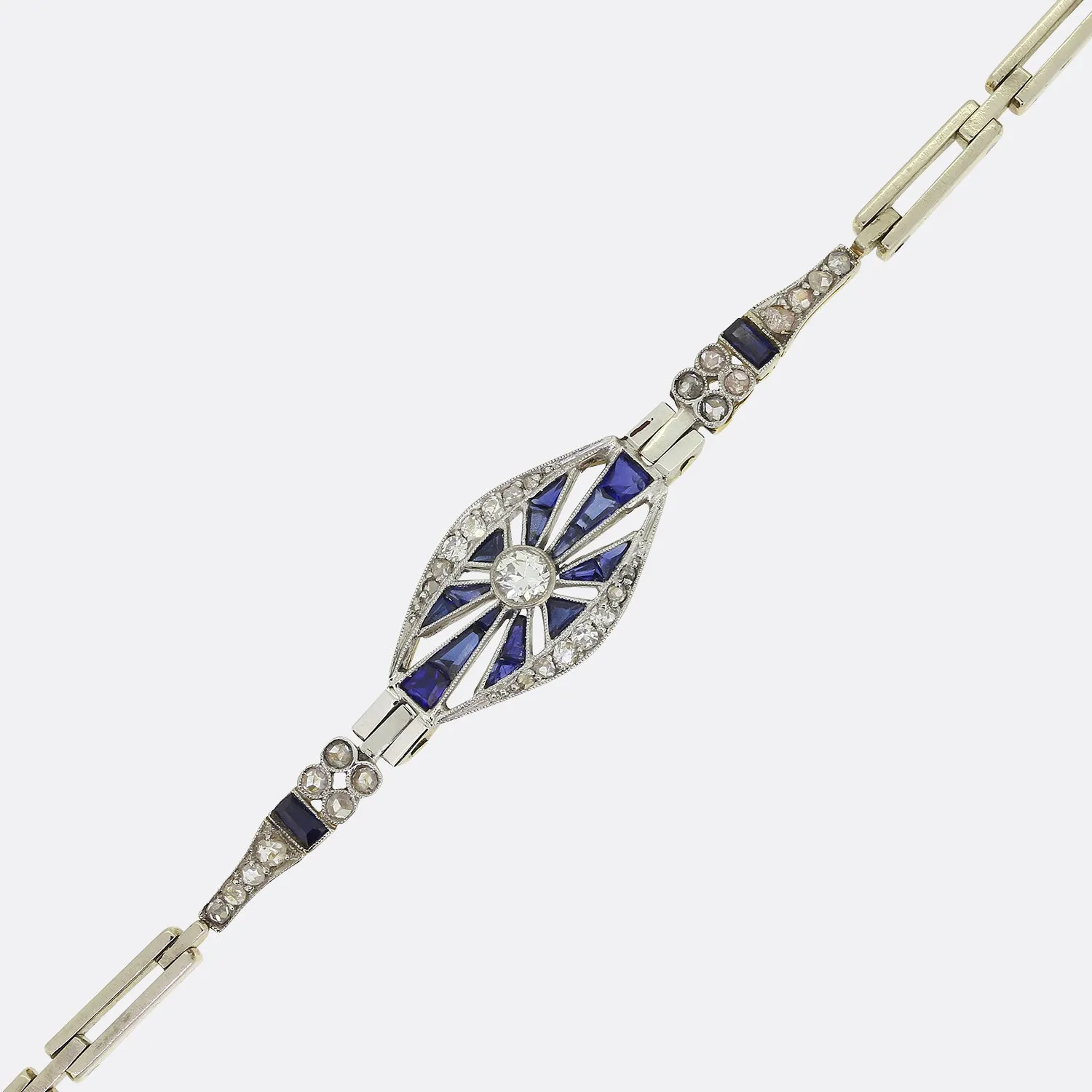 Art Deco Sapphire and Diamond Bracelet