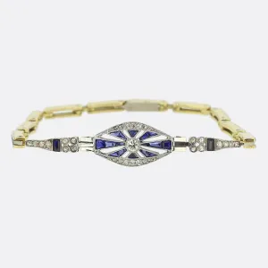 Art Deco Sapphire and Diamond Bracelet