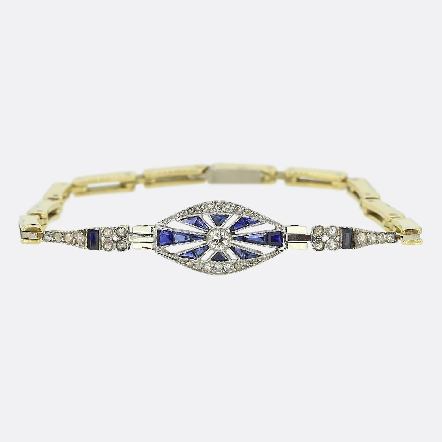 Art Deco Sapphire and Diamond Bracelet