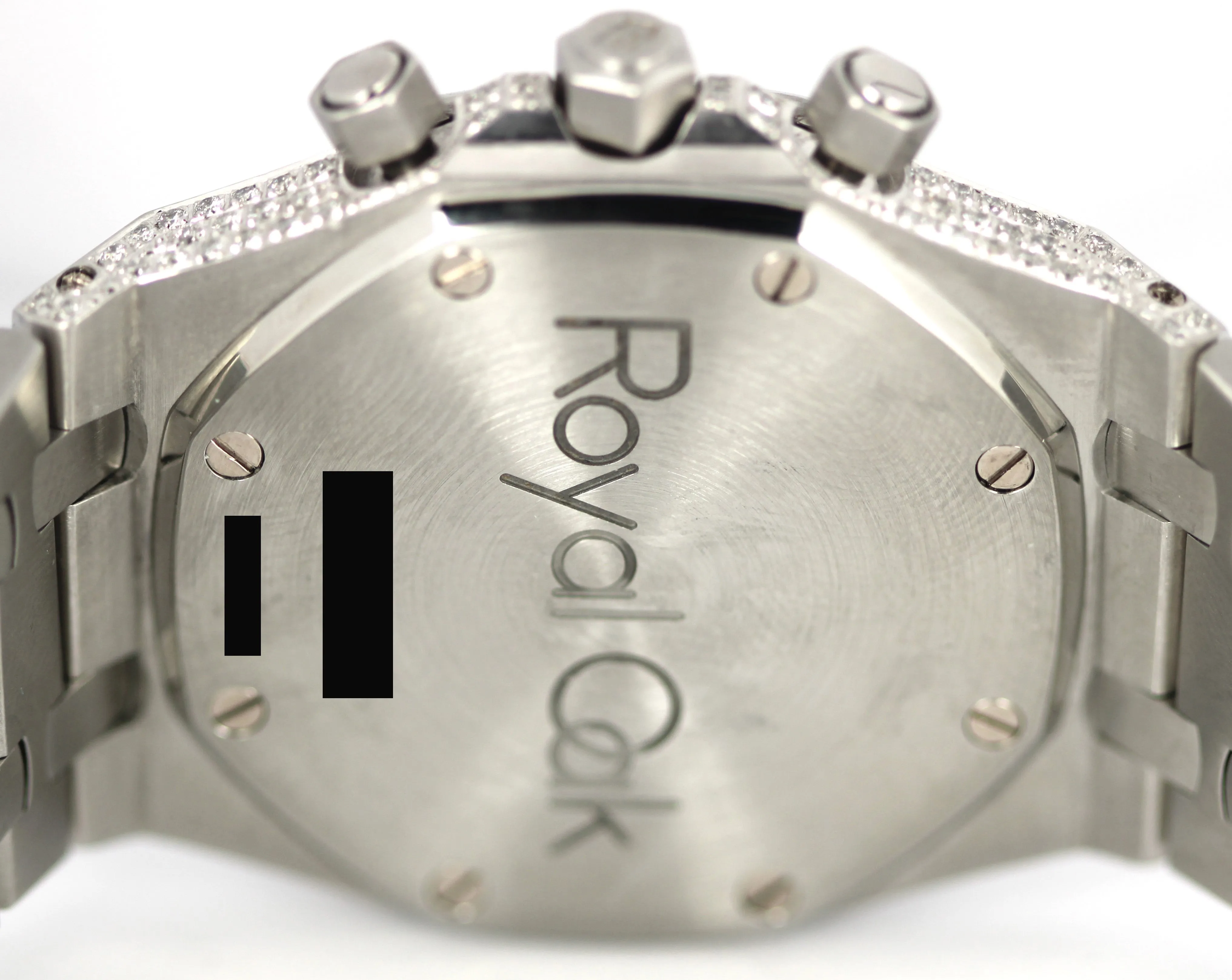 Audemars Piguet Royal Oak Chronograph Steel DIAMONDS Black 39mm 25860ST Watch