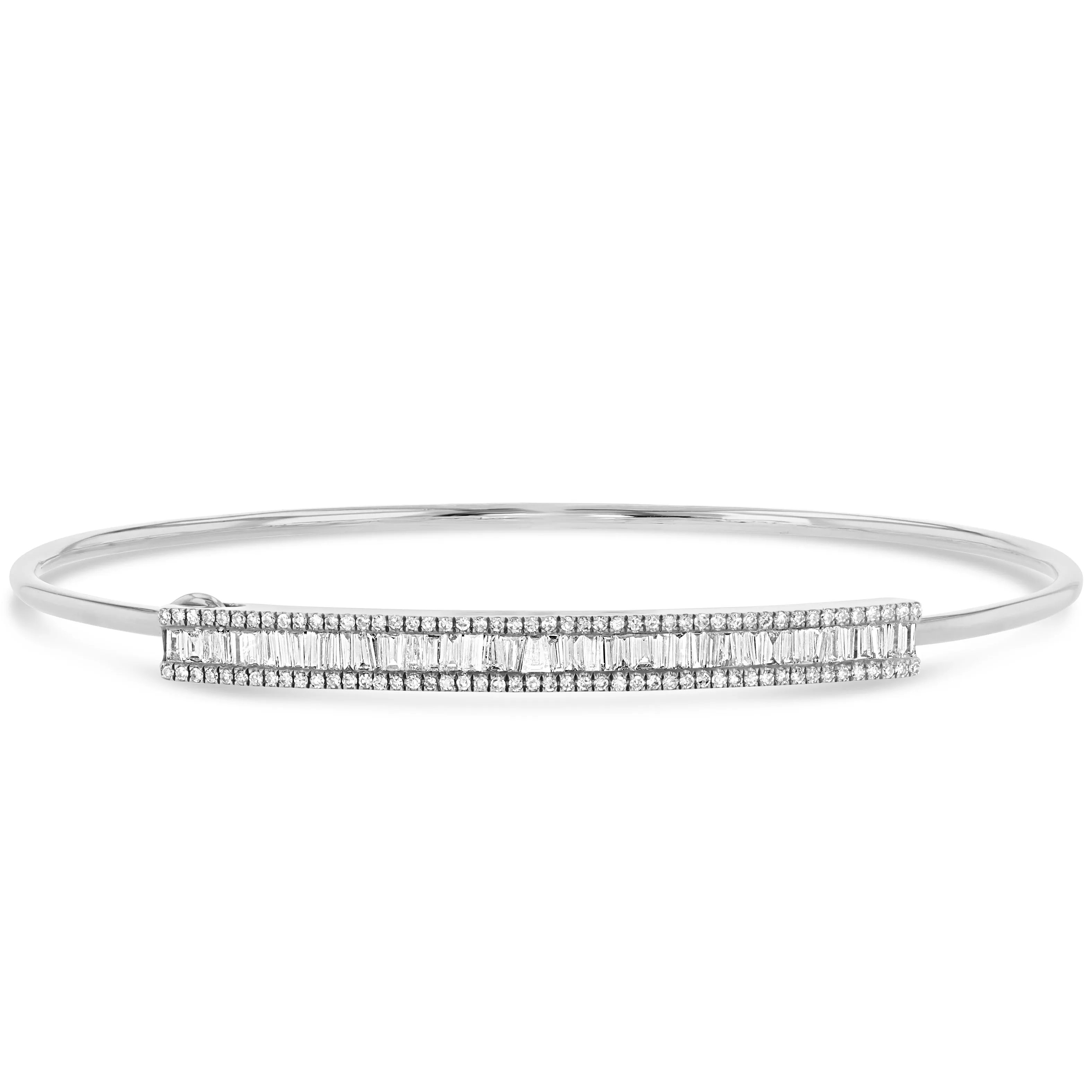 Baguette Diamond Latch Bracelet