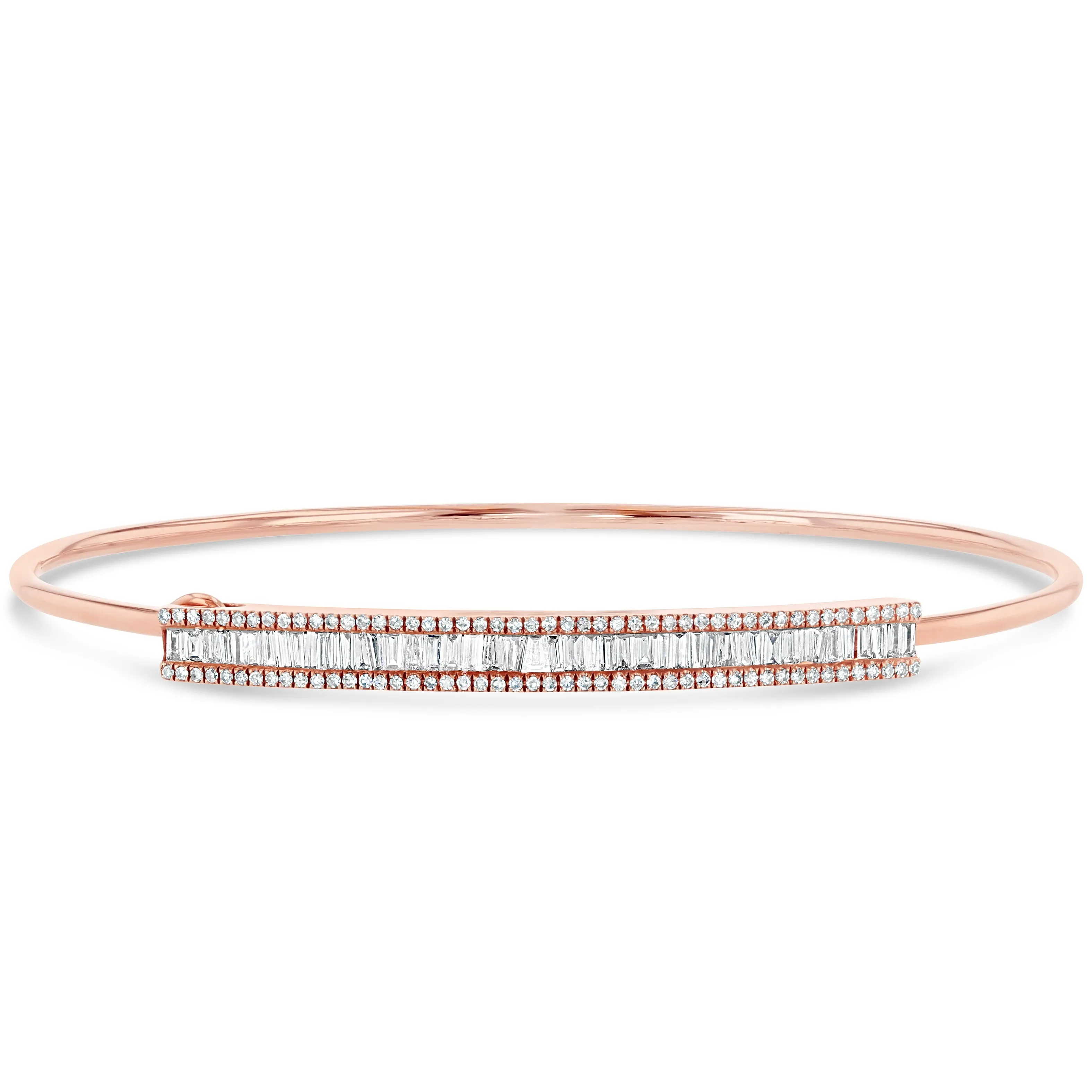 Baguette Diamond Latch Bracelet