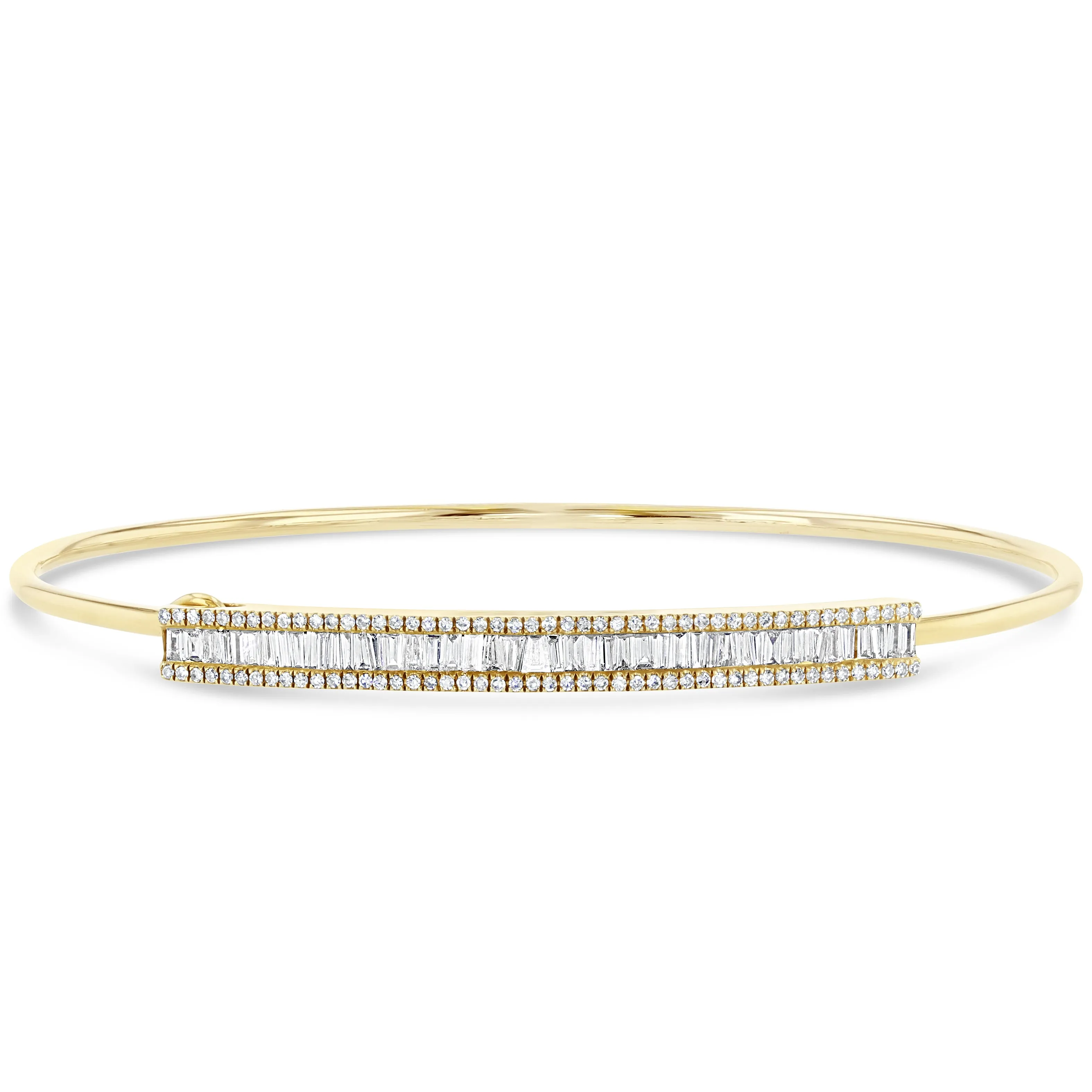 Baguette Diamond Latch Bracelet