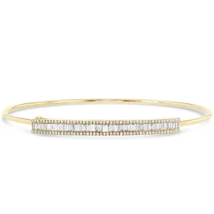 Baguette Diamond Latch Bracelet