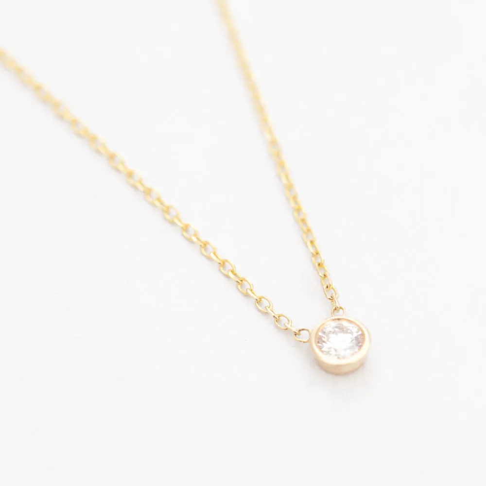 Barely-There Diamond Gold Necklace