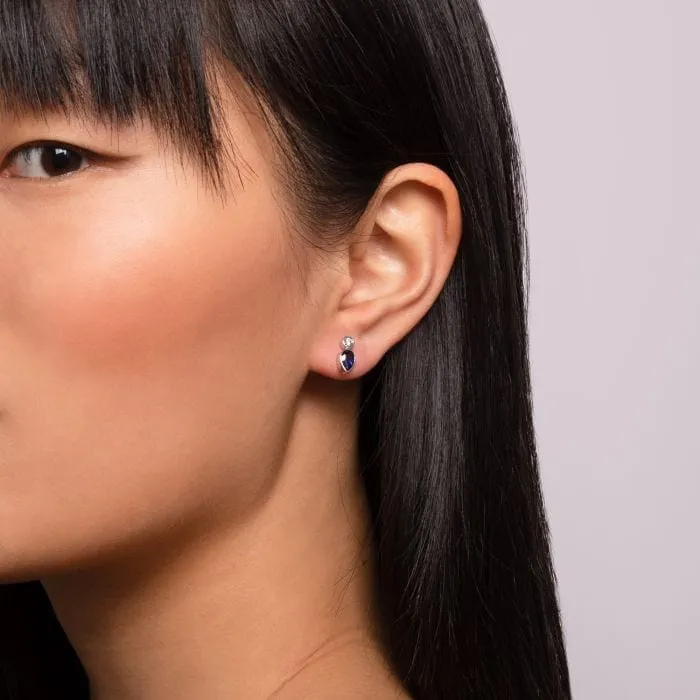 Birks Splash Diamond and Sapphire Stud Earrings