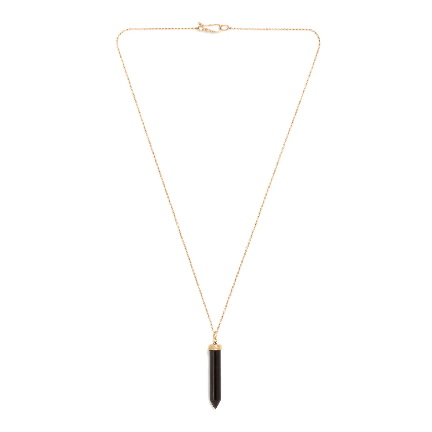 Black agate 'pencil' pendant