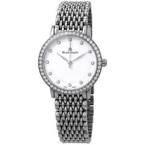 Blancpain Villeret Ultra Slim Automatic Diamond Ladies Watch 6102-4628-AMMB 6102-4628A-MMB