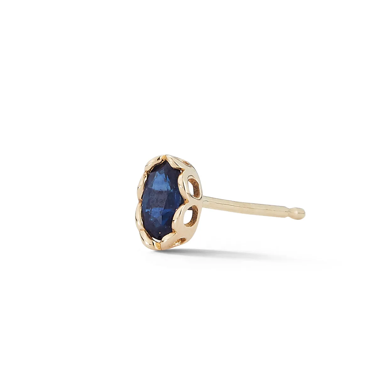 Bliss Oval Sapphire Single Stud Earring