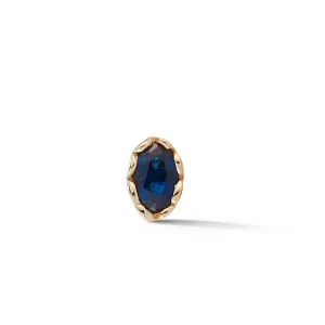 Bliss Oval Sapphire Single Stud Earring