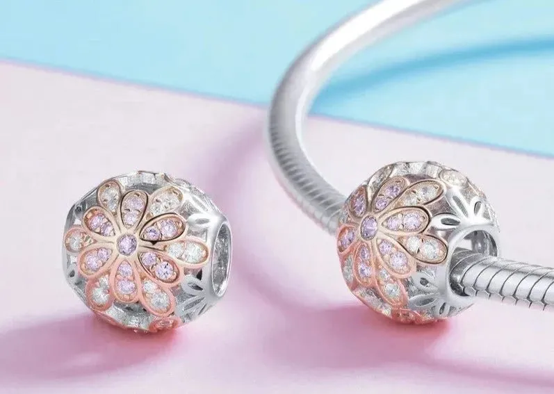 Blooming Bud Charms with Round Diamond