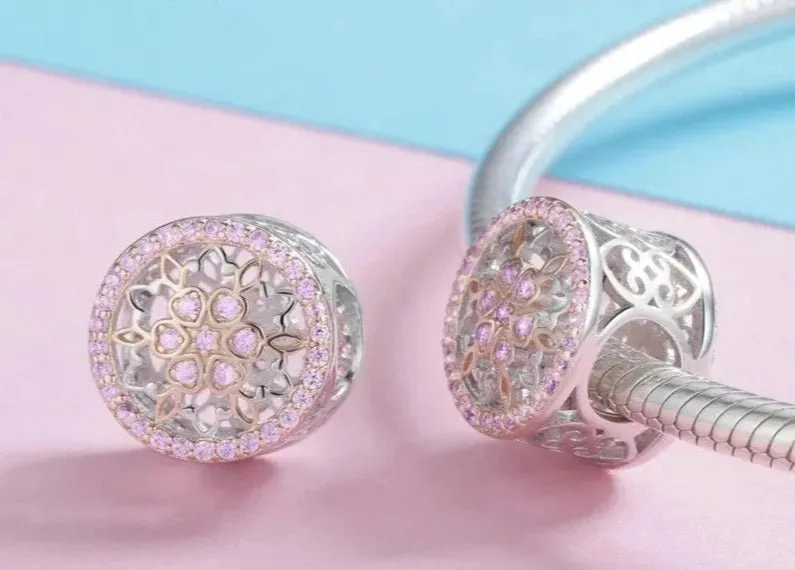 Blooming Bud Charms with Round Diamond