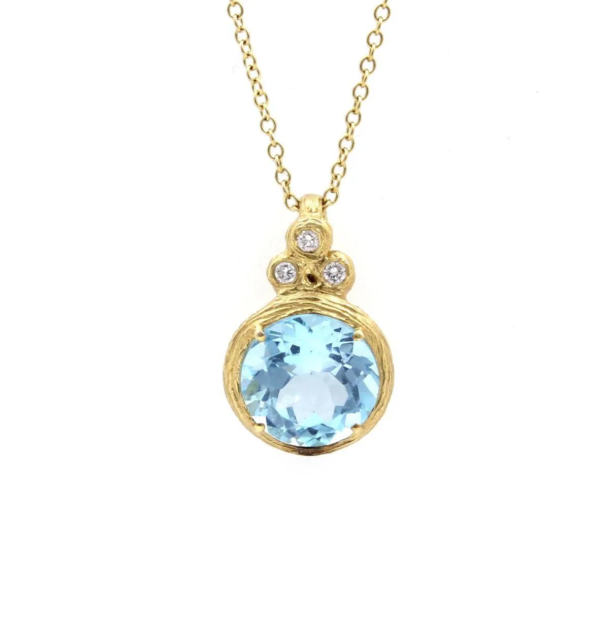 Blue Topaz Tres Dot Pendant