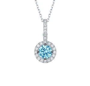 Blush Blue 0.66ctw Lab Grown Diamond Pendant <br> P-00475BLU