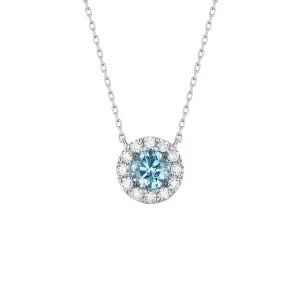 Blush Blue 0.74ctw Lab Grown Diamond Necklace <br> NL-00092BLU