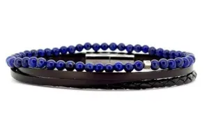 Bracelet perle Lapis Lazuli et argent