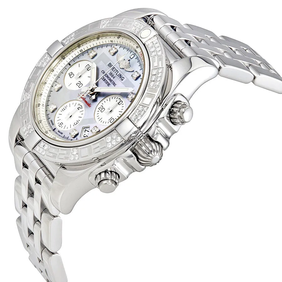 Breitling Chronomat 41 Automatic Mother of Pearl Diamond Dial Men's Watch AB0140AA-G712SS AB0140AA-G712-378A
