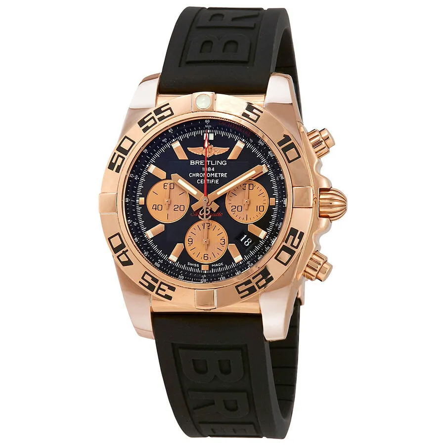 Breitling Chronomat 44 Black Dial Black Rubber Men's Watch HB0110C1/B968BKPD3