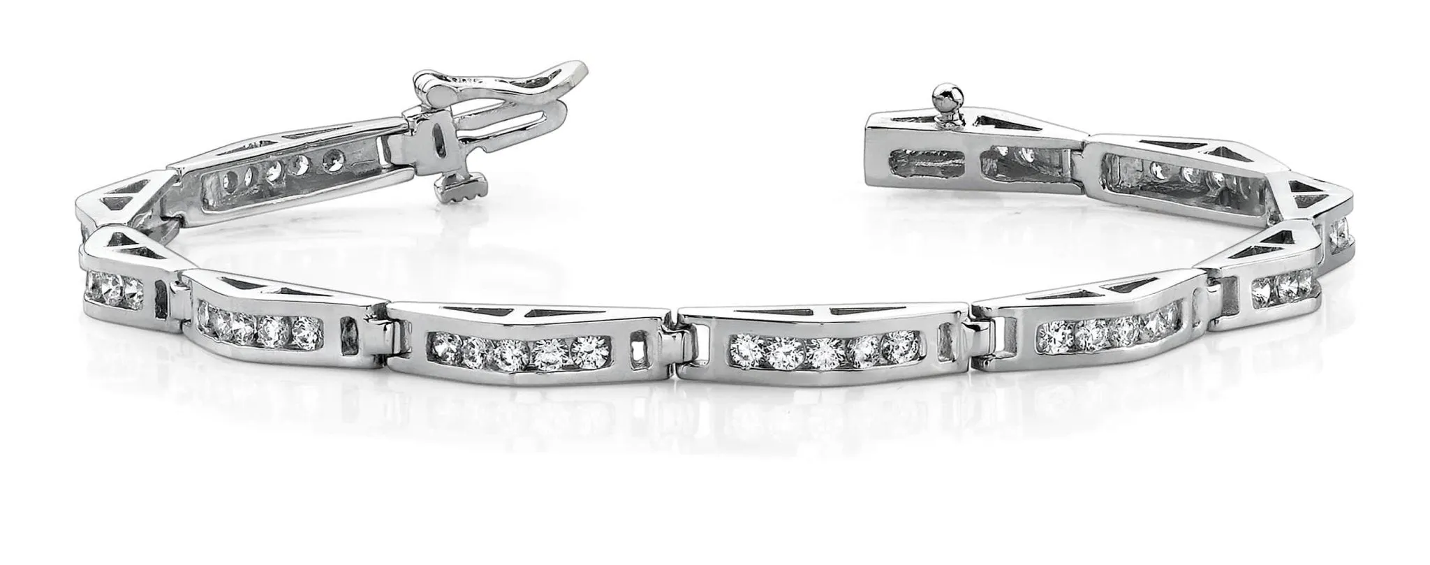 Bridge Link Diamond Bracelet with 3.00 ct.(finished) 2.5mm