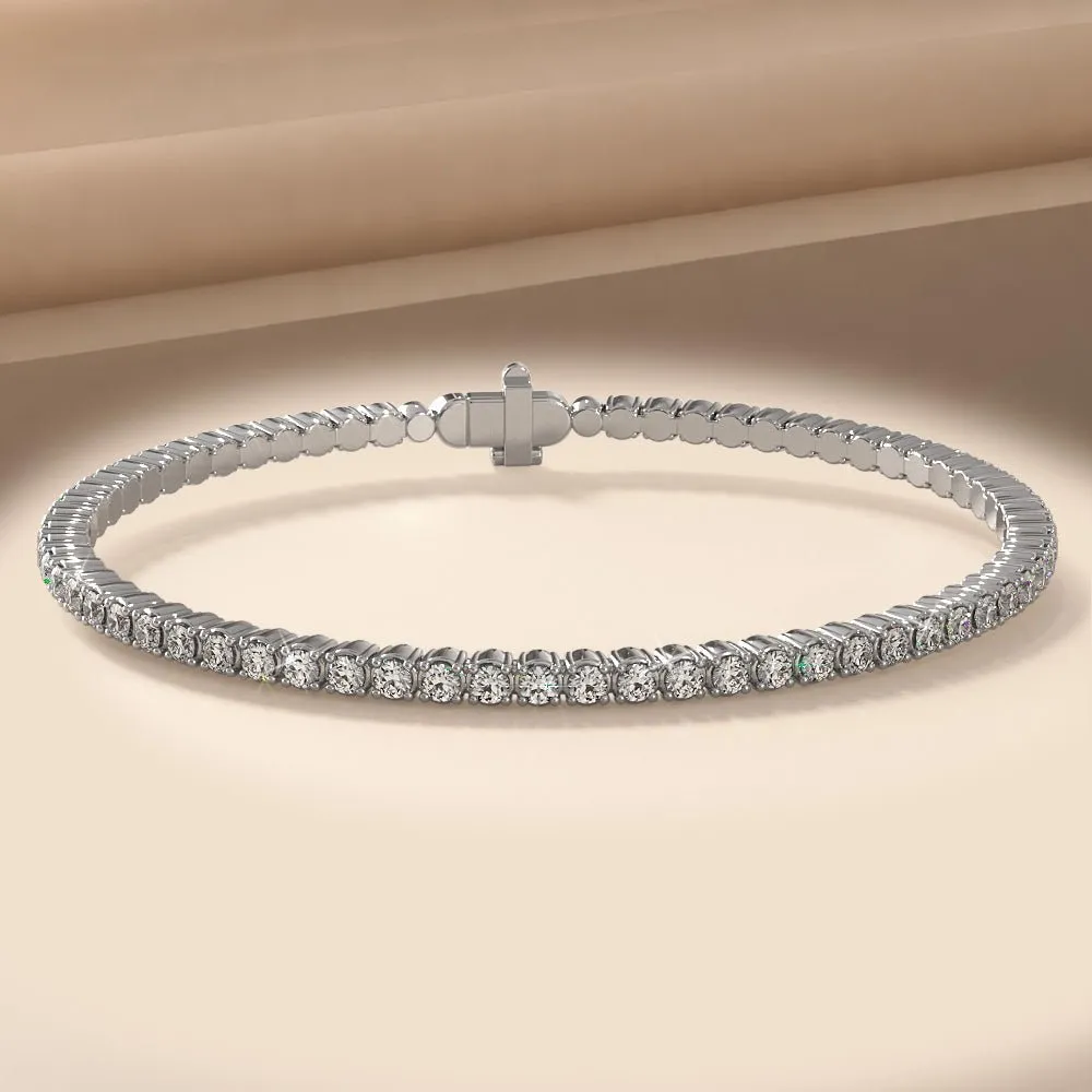 Brilliant Cut Round Flexible Bangle Diamond  with 1.45 ct.(finished) 1.75mm