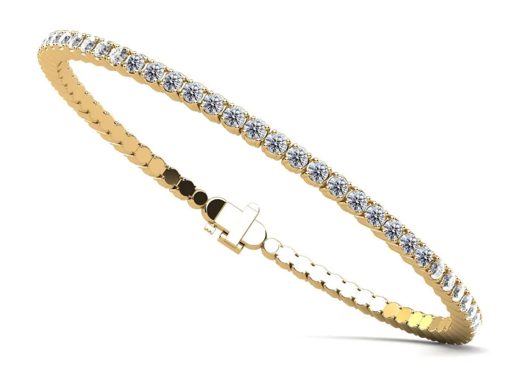 Brilliant Cut Round Flexible Bangle Diamond  with 1.45 ct.(finished) 1.75mm